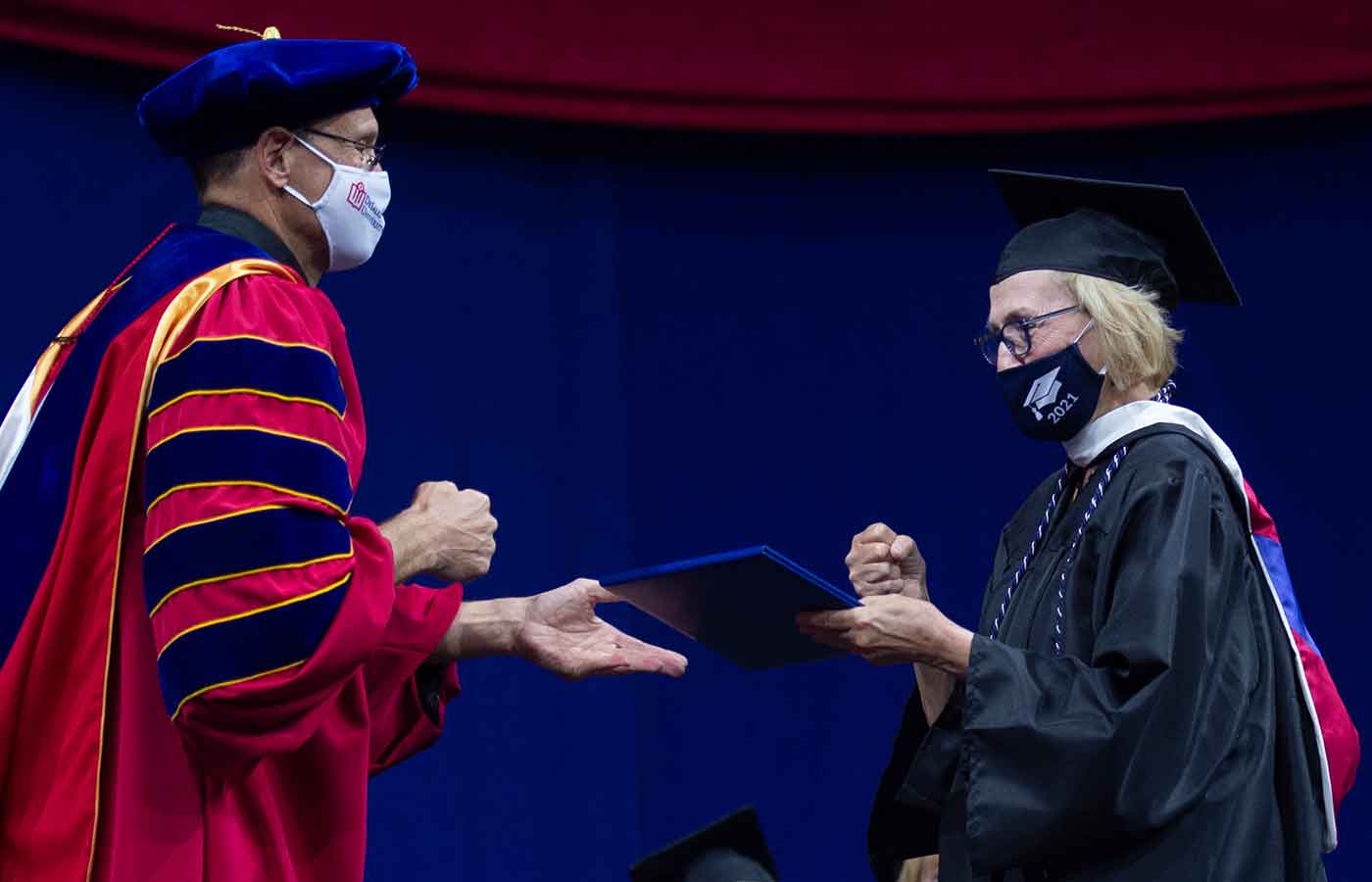 Maryann Wickemeyer graduates at the age of 71