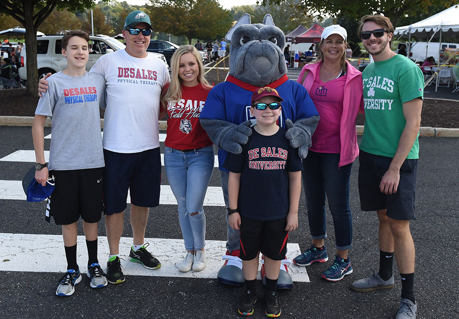 family smiling with Frankie