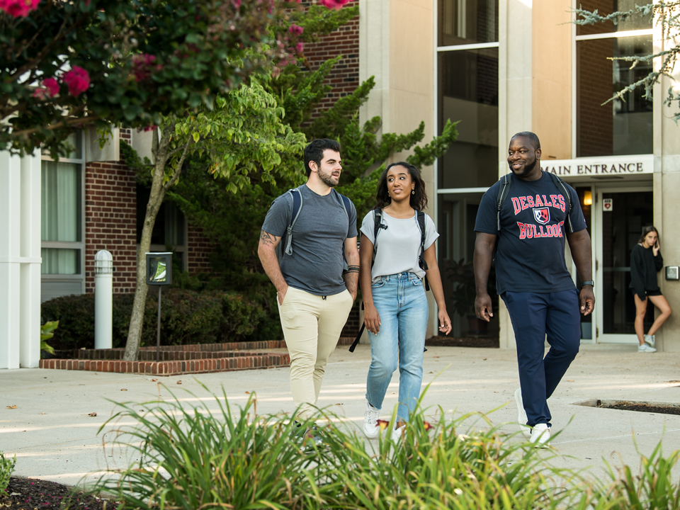 students on campus