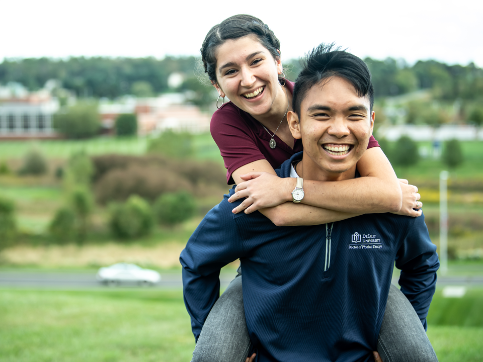 students on campus