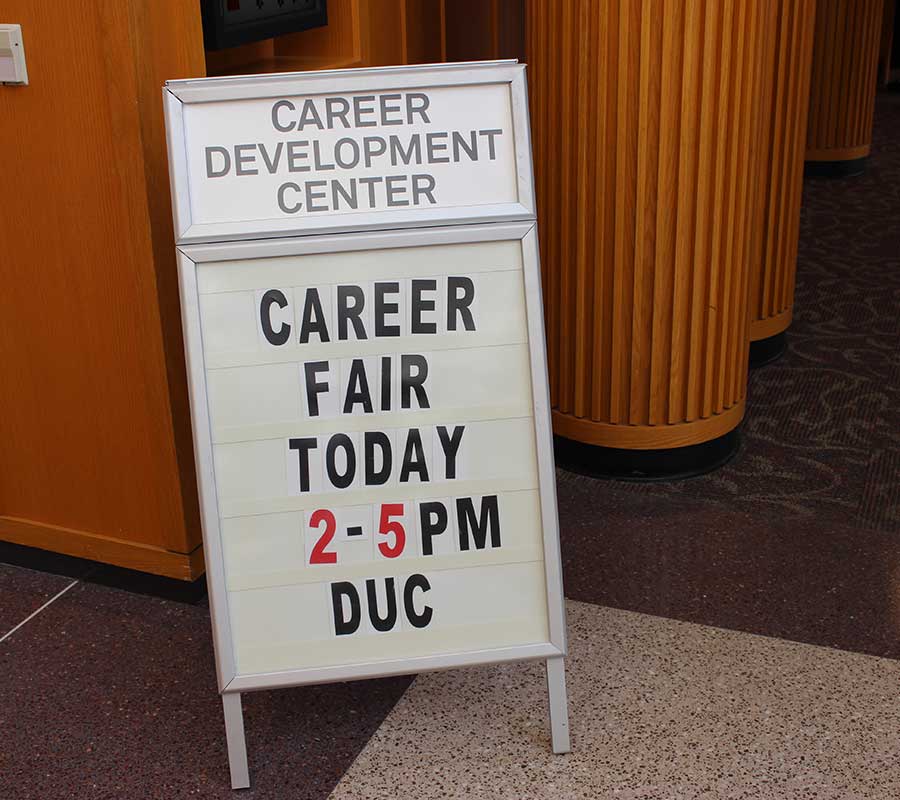 career fair sign