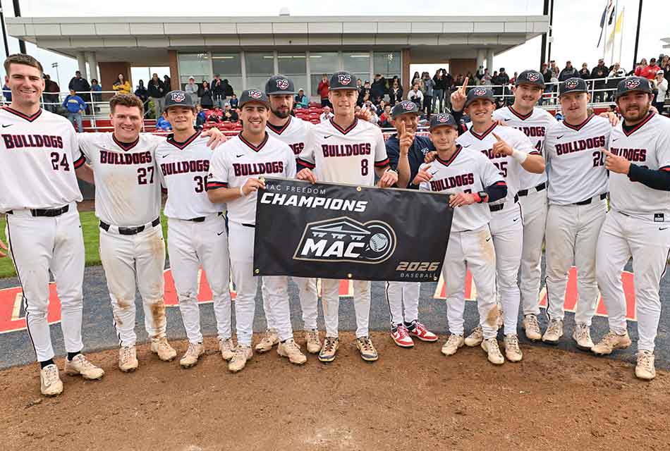 baseball team celebrates conference championship