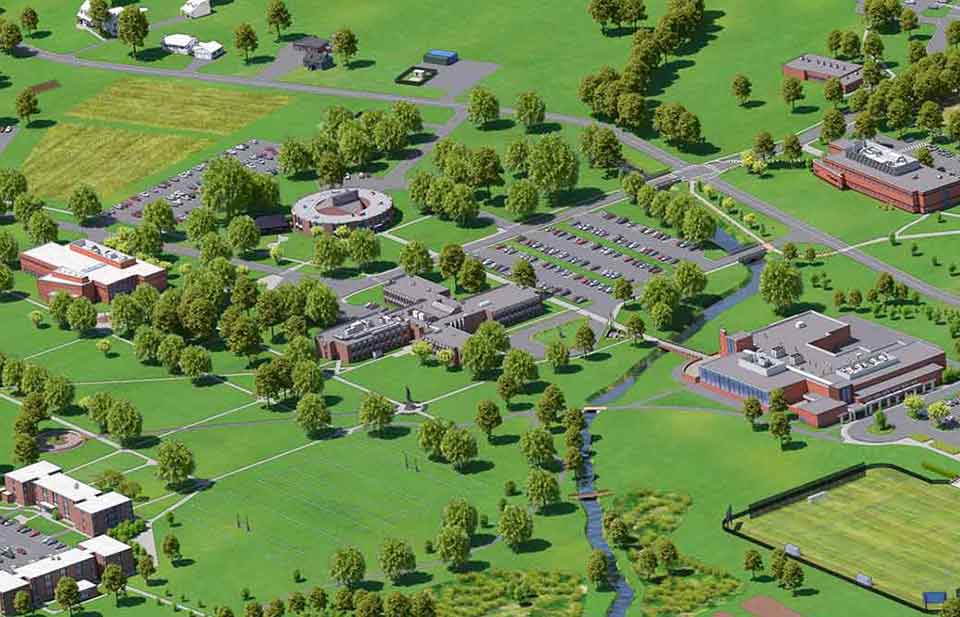 screenshot of virtual campus map