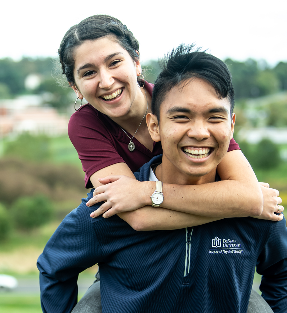 students outside