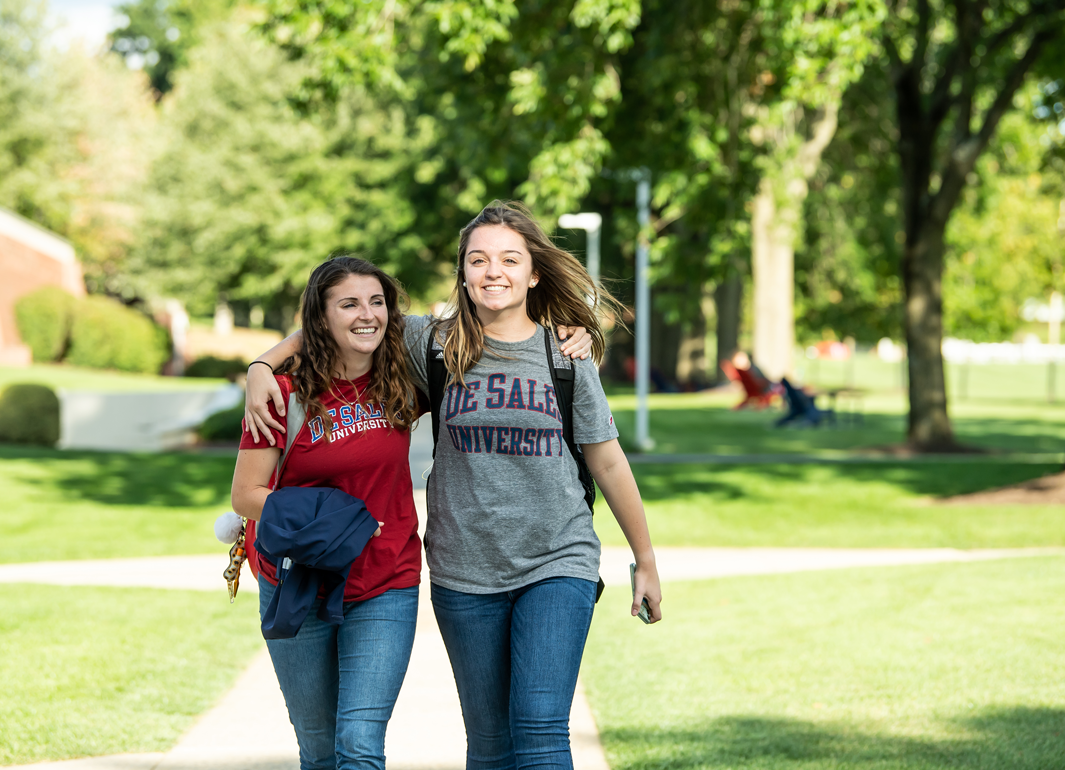 students on campus