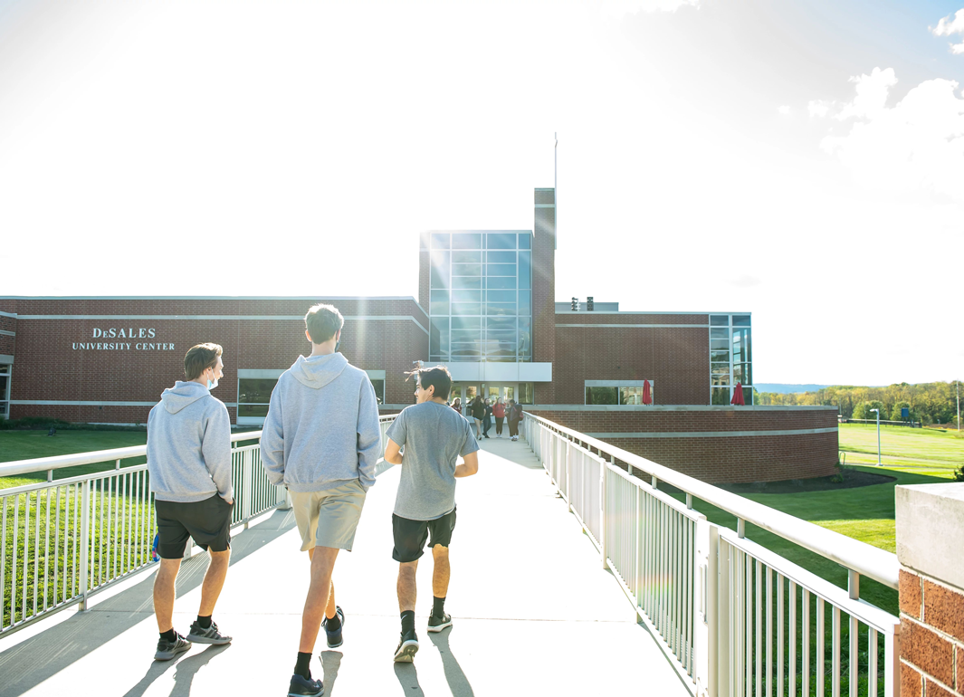 students on campus