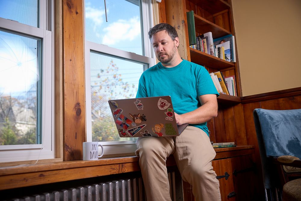 cool man working from home