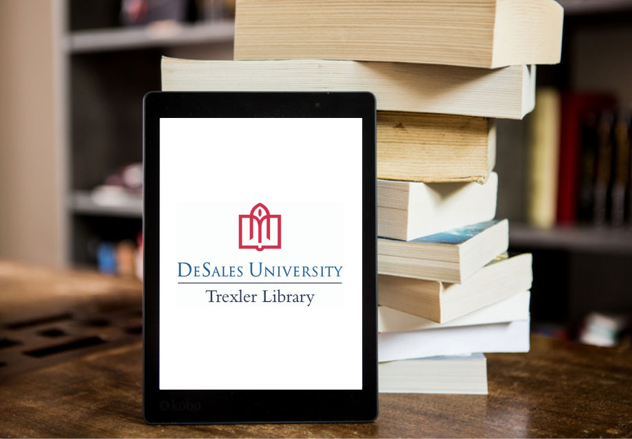 ipad with DeSales Univeristy logo