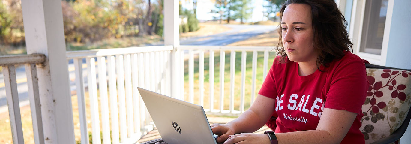 student in computer lab