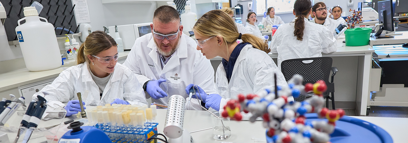 students in a science lab