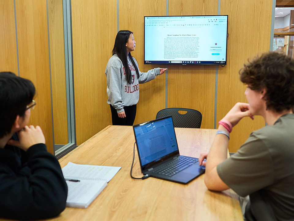 Students studying