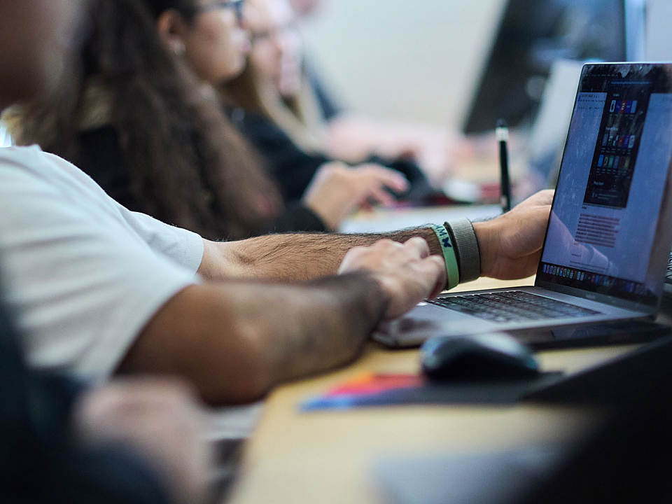 students using computers