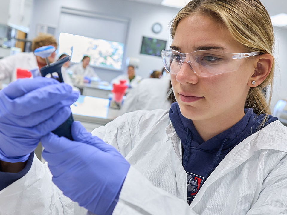 girl in a lab coat