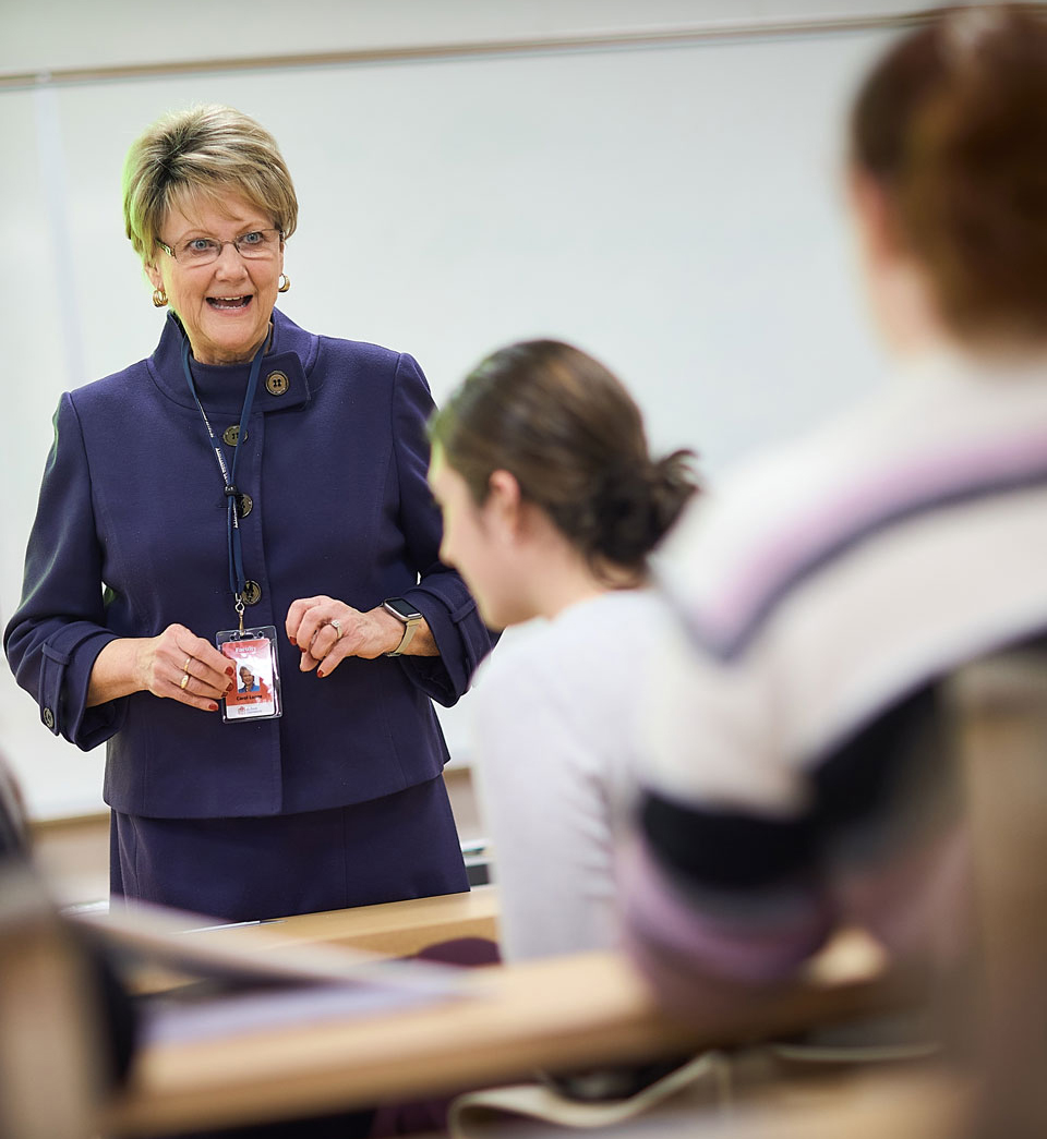 teacher talking to a class