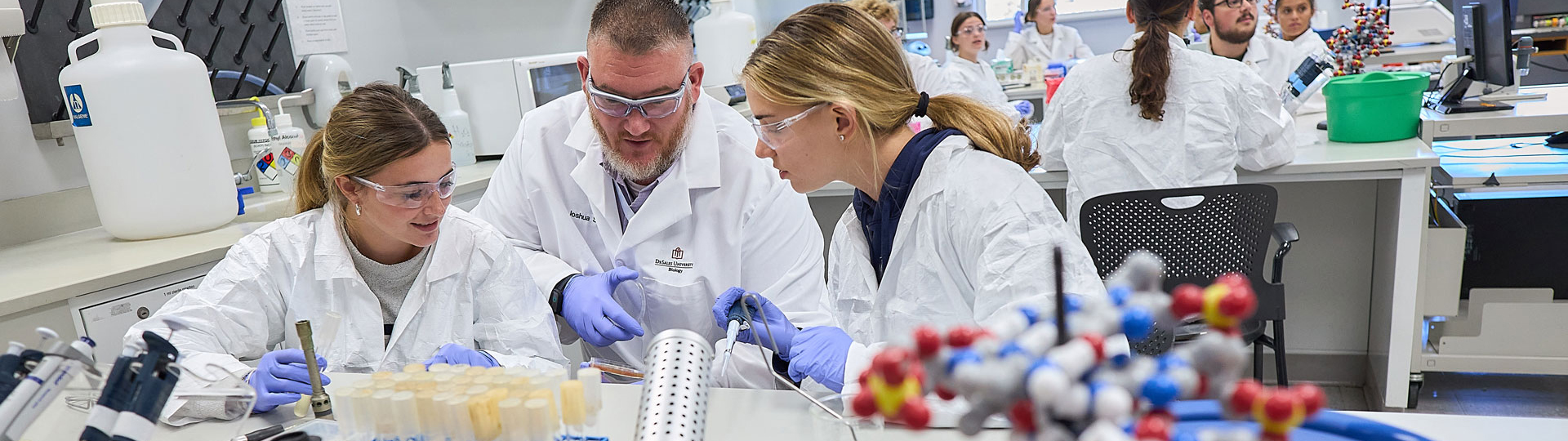 students in a lab