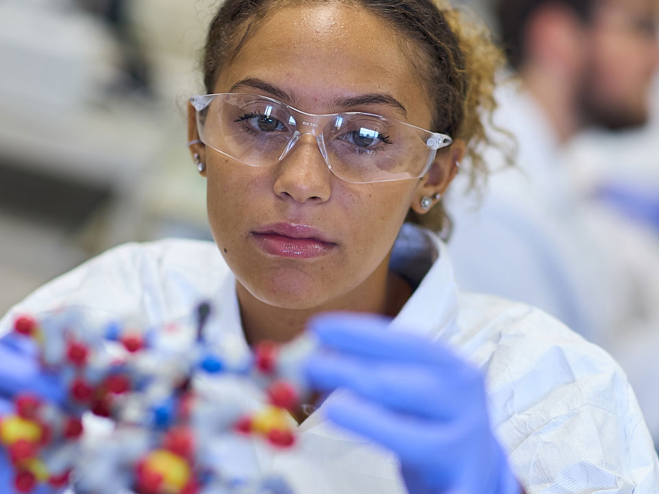 students in a science lab