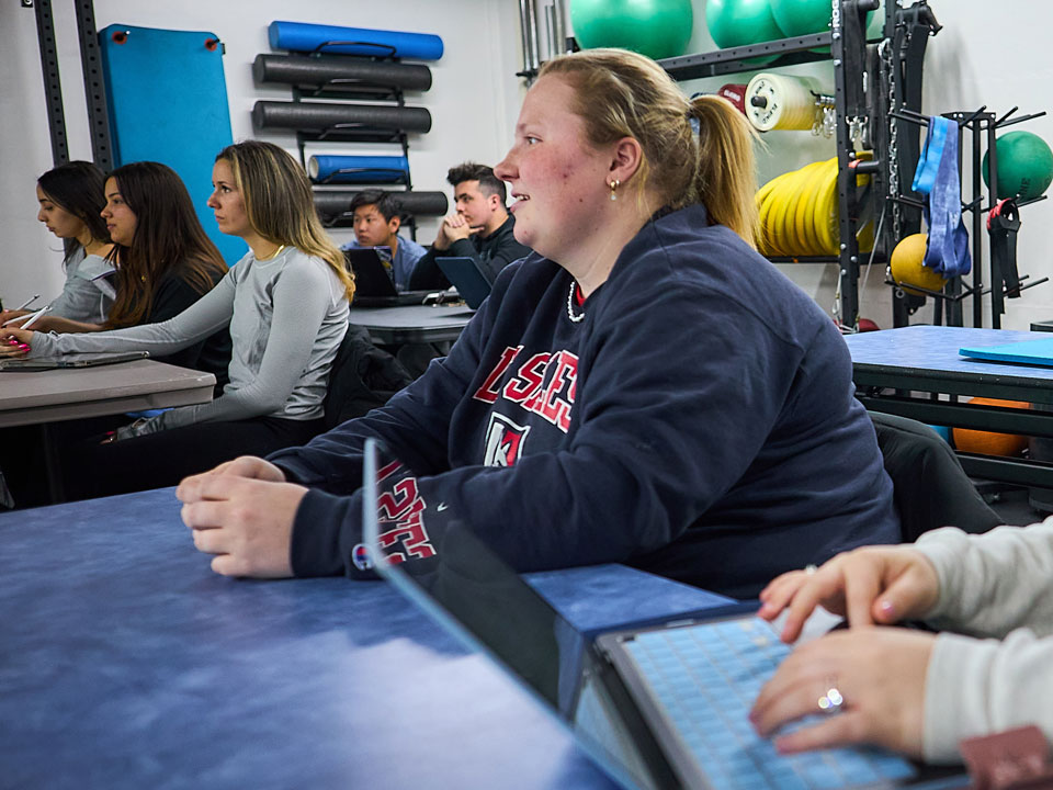 students learning in a classroom