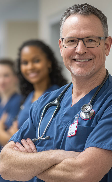 doctors standing in a row