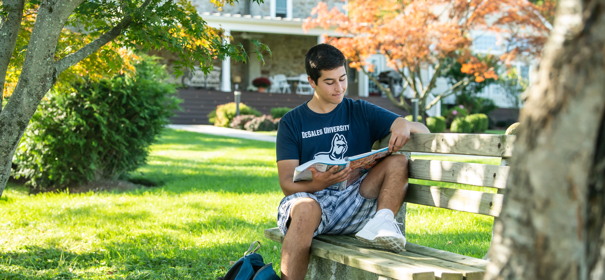 Desales University student on campus