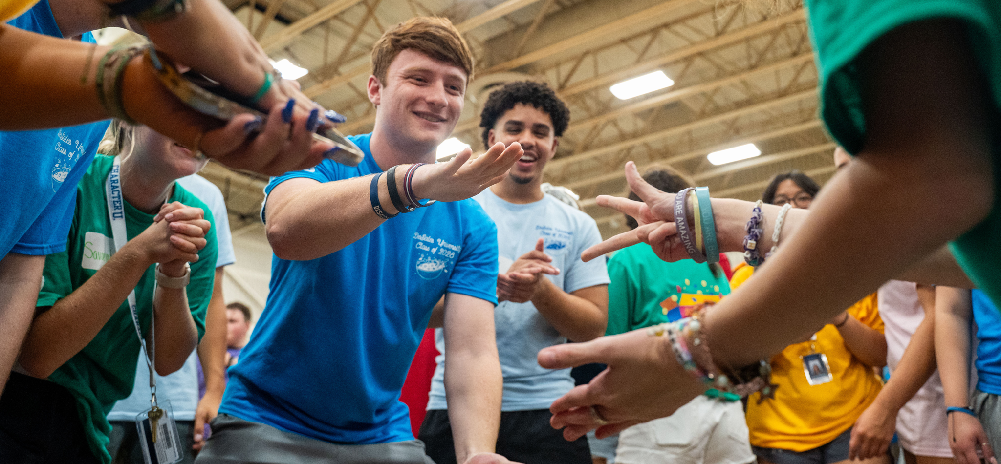 DeSales students at orientation