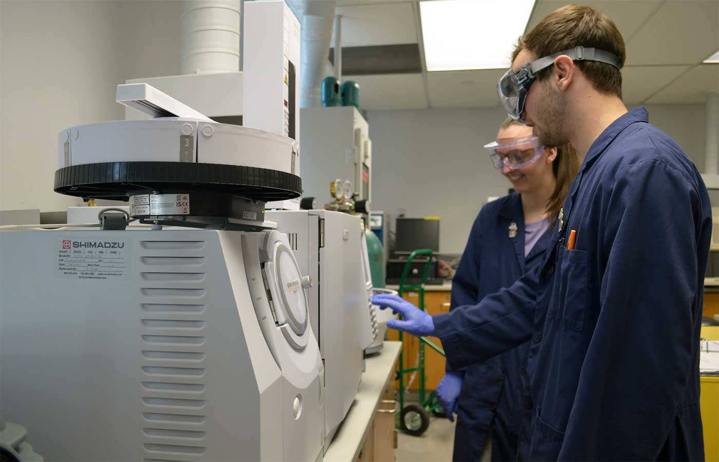 students in a lab