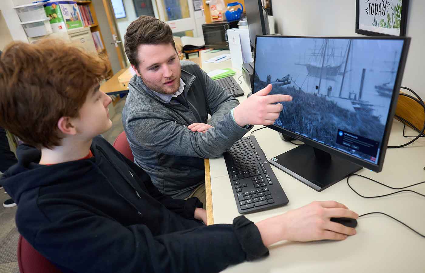 teaching in a computer classroom