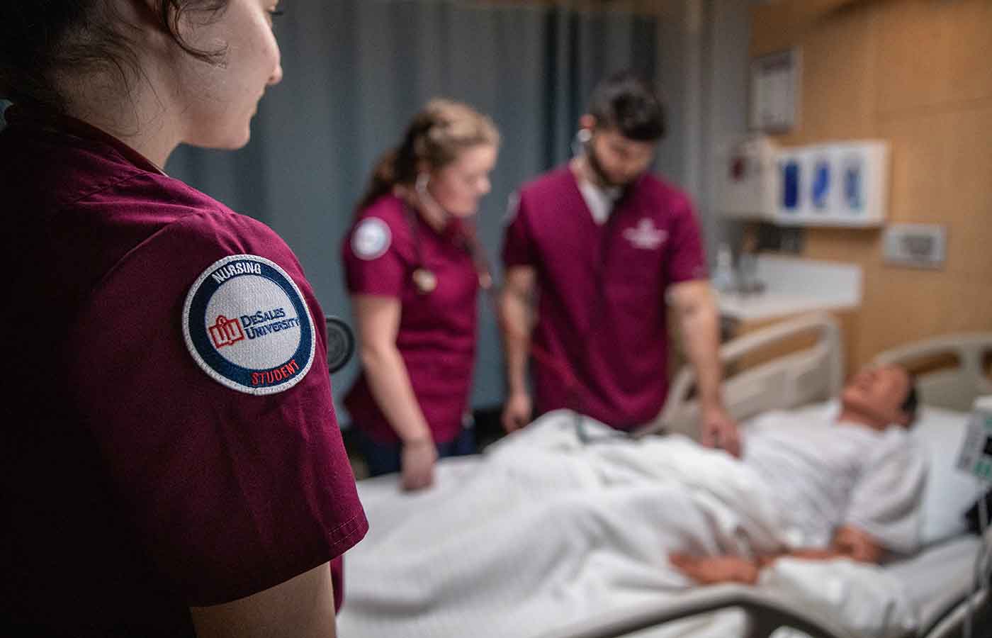 nursing students in simulation lab