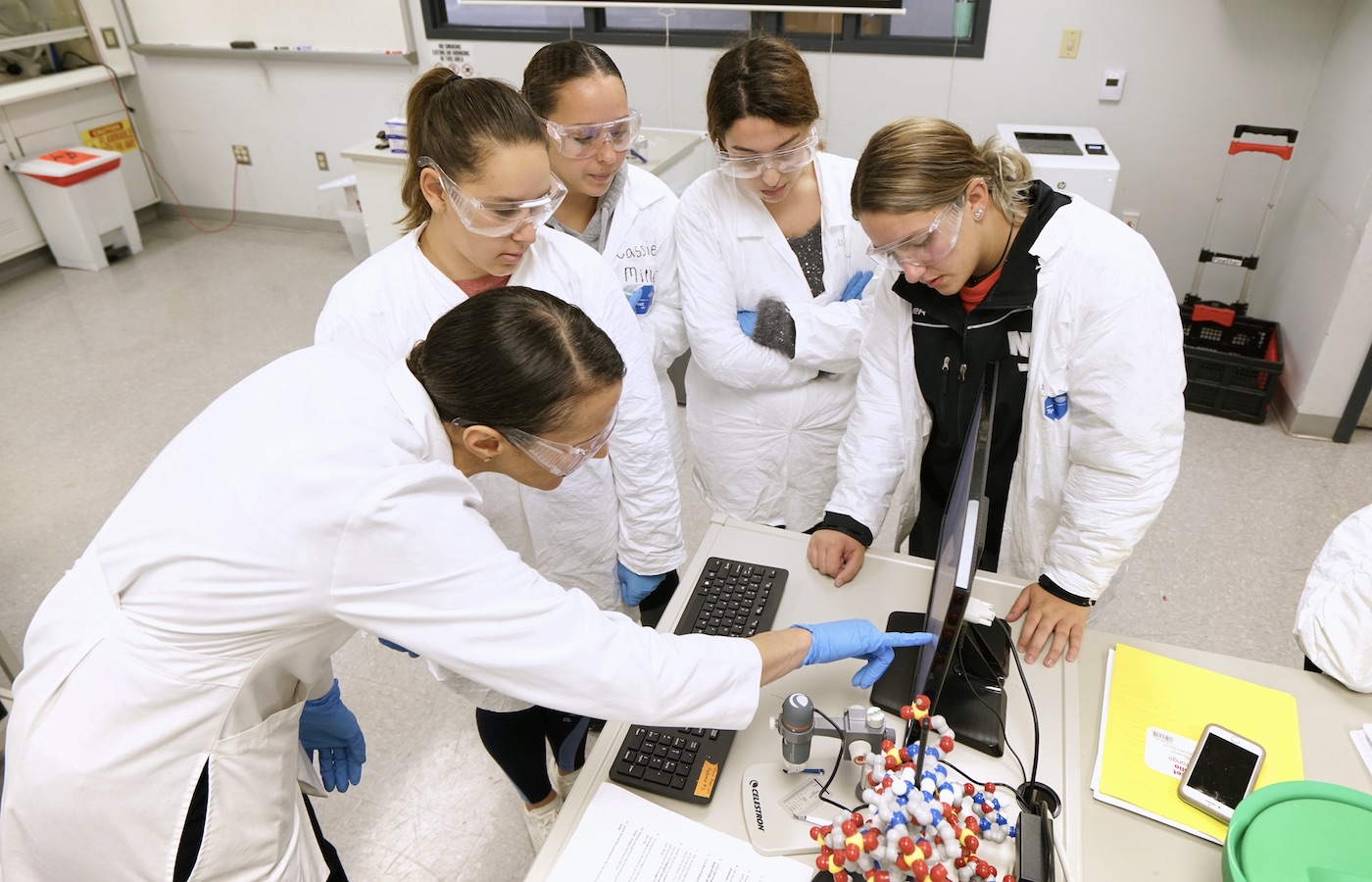 Students in a lab