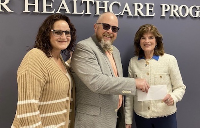 Chelle Benner, senior graduate clinical liaison for nursing; Eric K. Dowdle, first assistant district attorney of Lehigh County; and Mary Elizabeth Doyle-Tadduni, head of nursing.