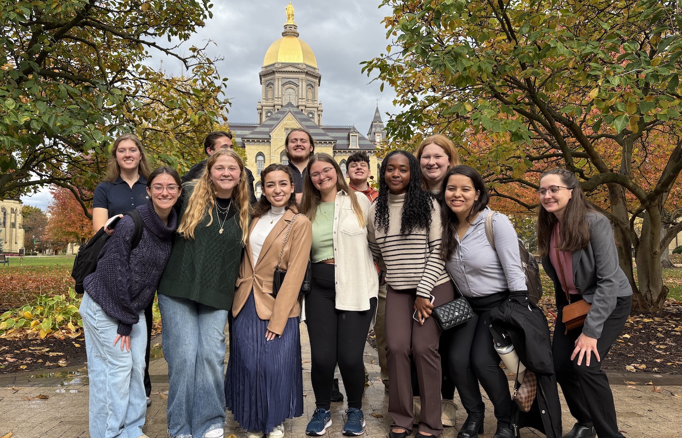 students on campus